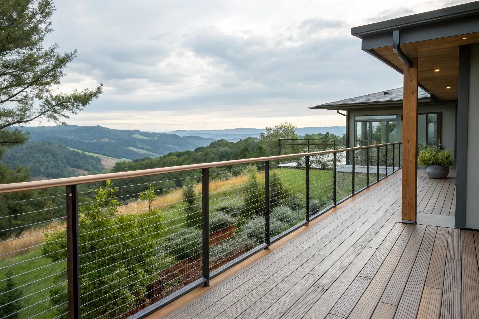 15+ Stylish Modern Hog Wire Deck Railing Ideas