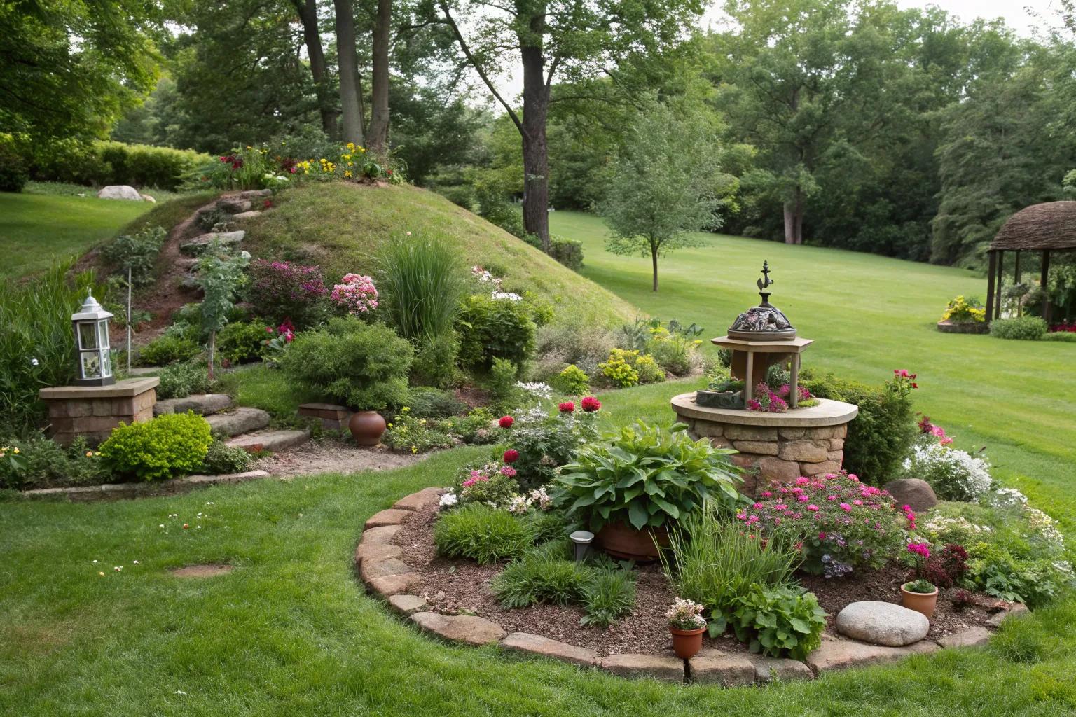Smart and Creative Mound Septic System Landscaping Ideas