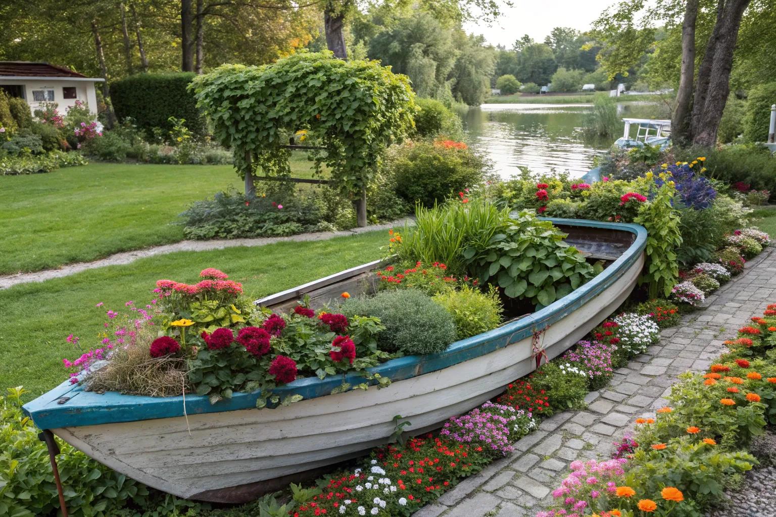 20+ Inspiring Old Boat Garden Ideas to Transform Your Yard