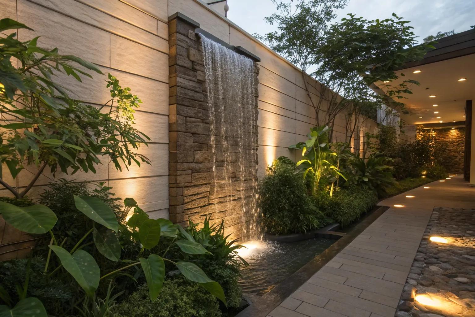 18+ Stunning Outdoor Wall Waterfall Ideas for Your Garden