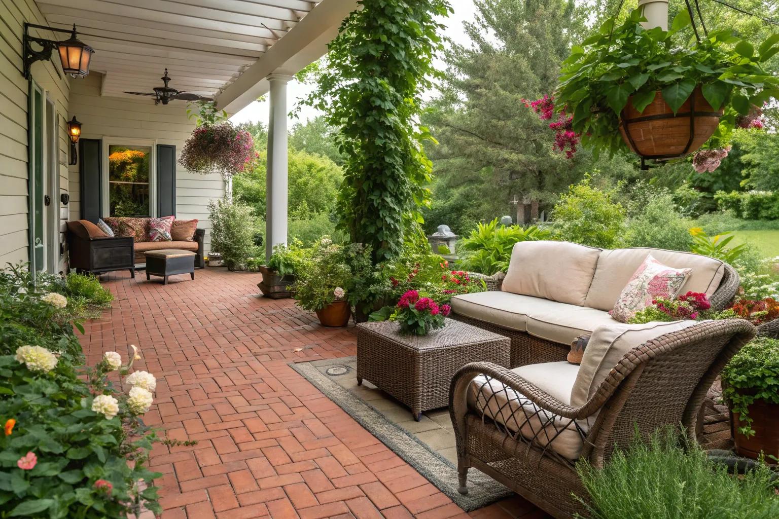 18+ Creative Painted Brick Patio Ideas