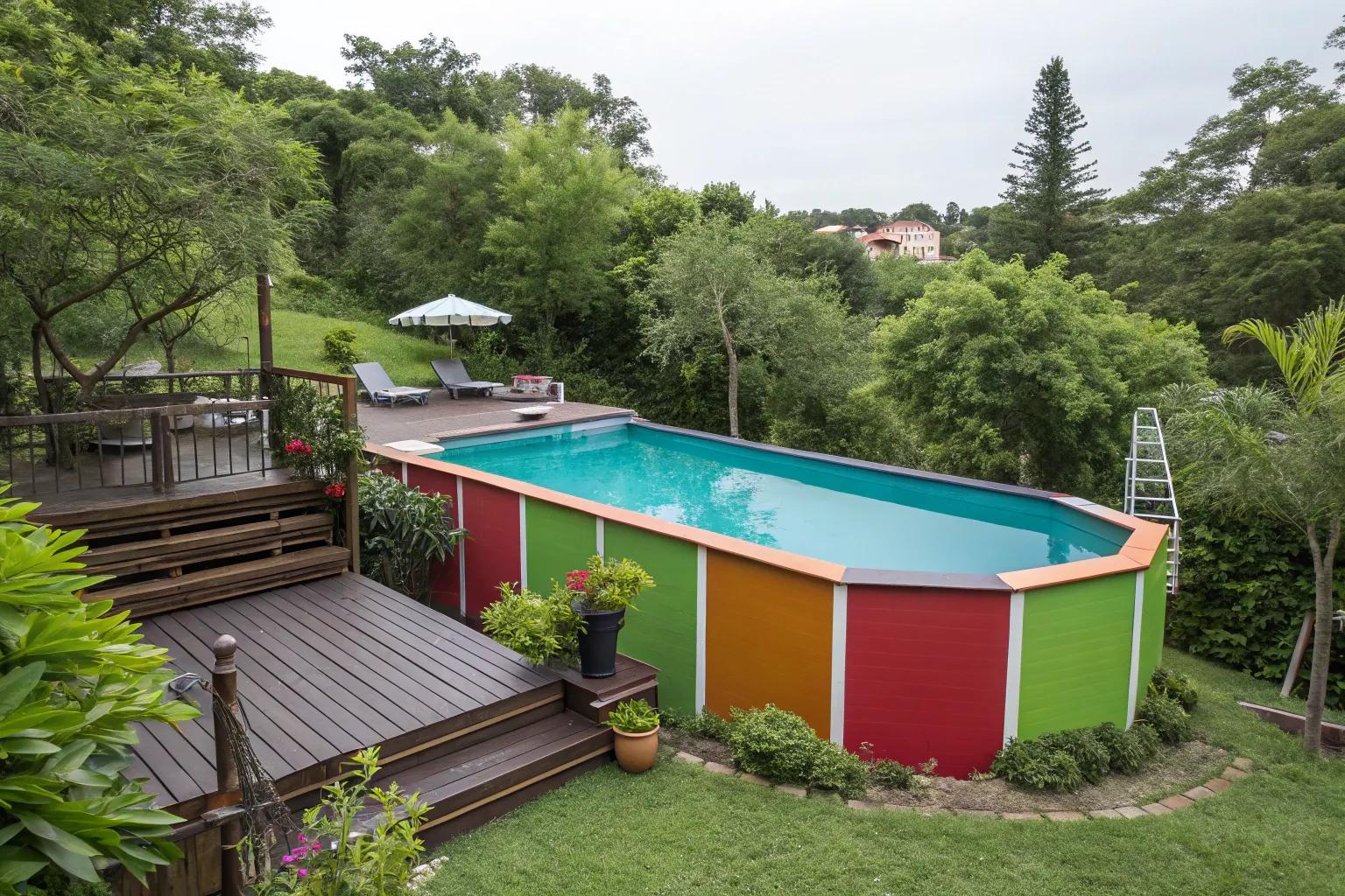 Creative Painting Ideas to Transform Your Above Ground Pool