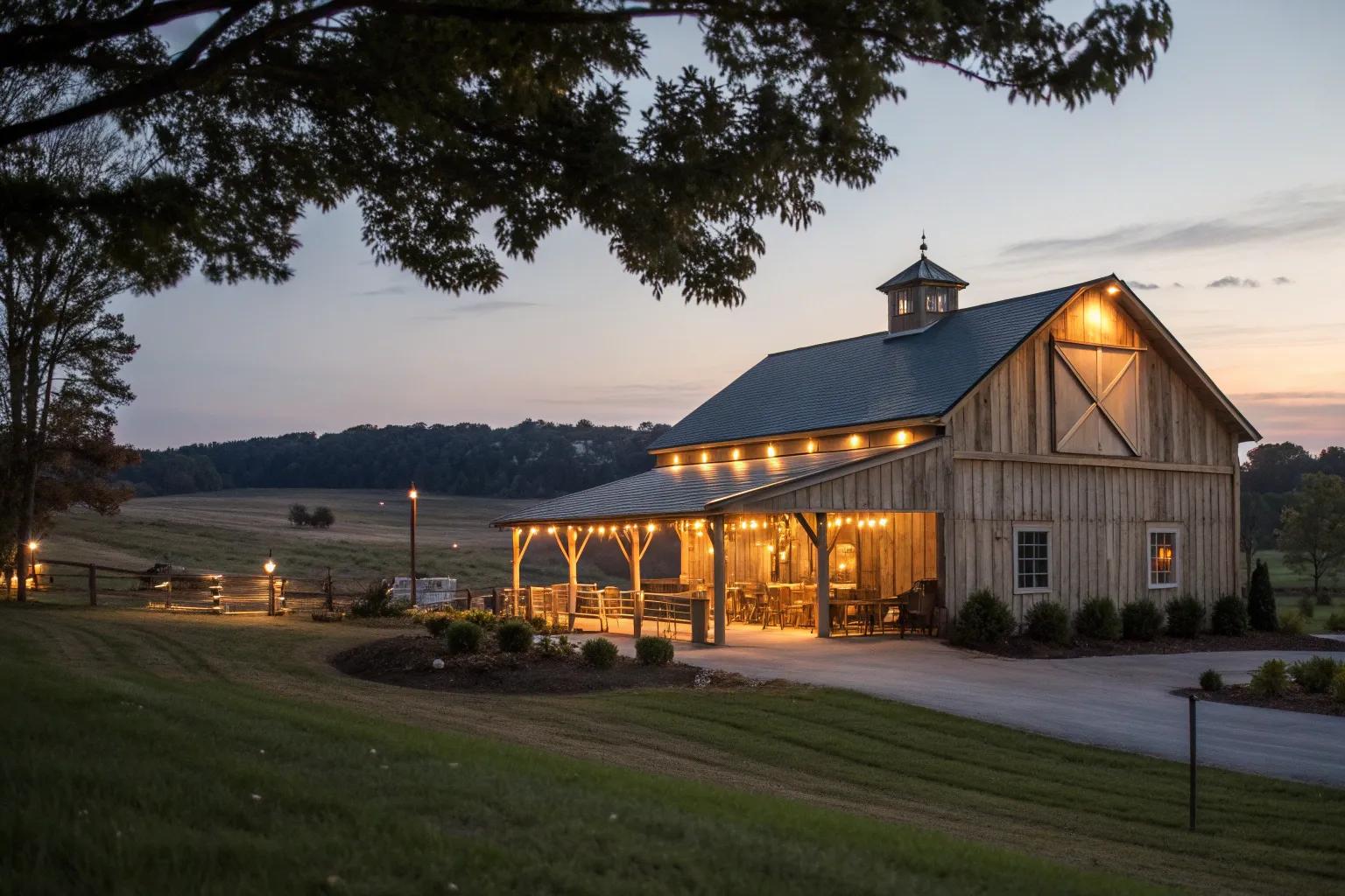 17+ Stunning Pole Barn Exterior Lighting Ideas