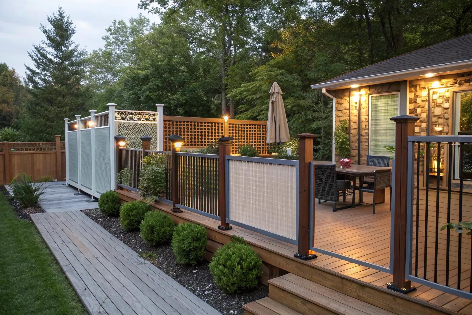 21+ Stylish Privacy Fence Ideas for Your Deck