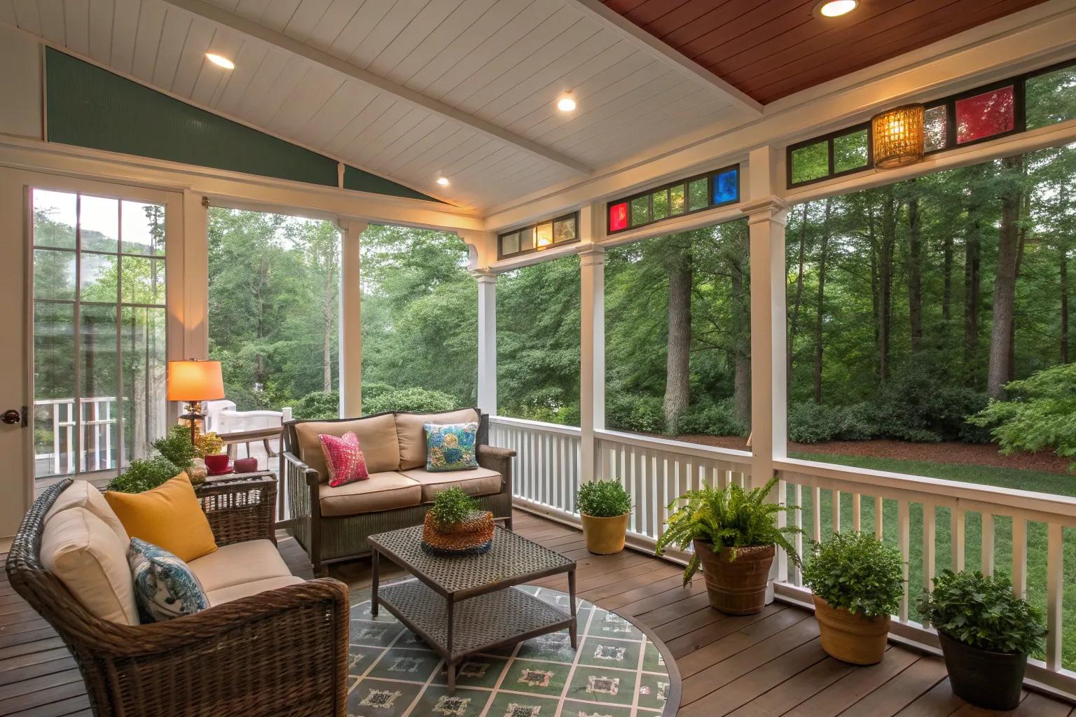 Fresh and Inspiring Screened-In Porch Paint Color Ideas
