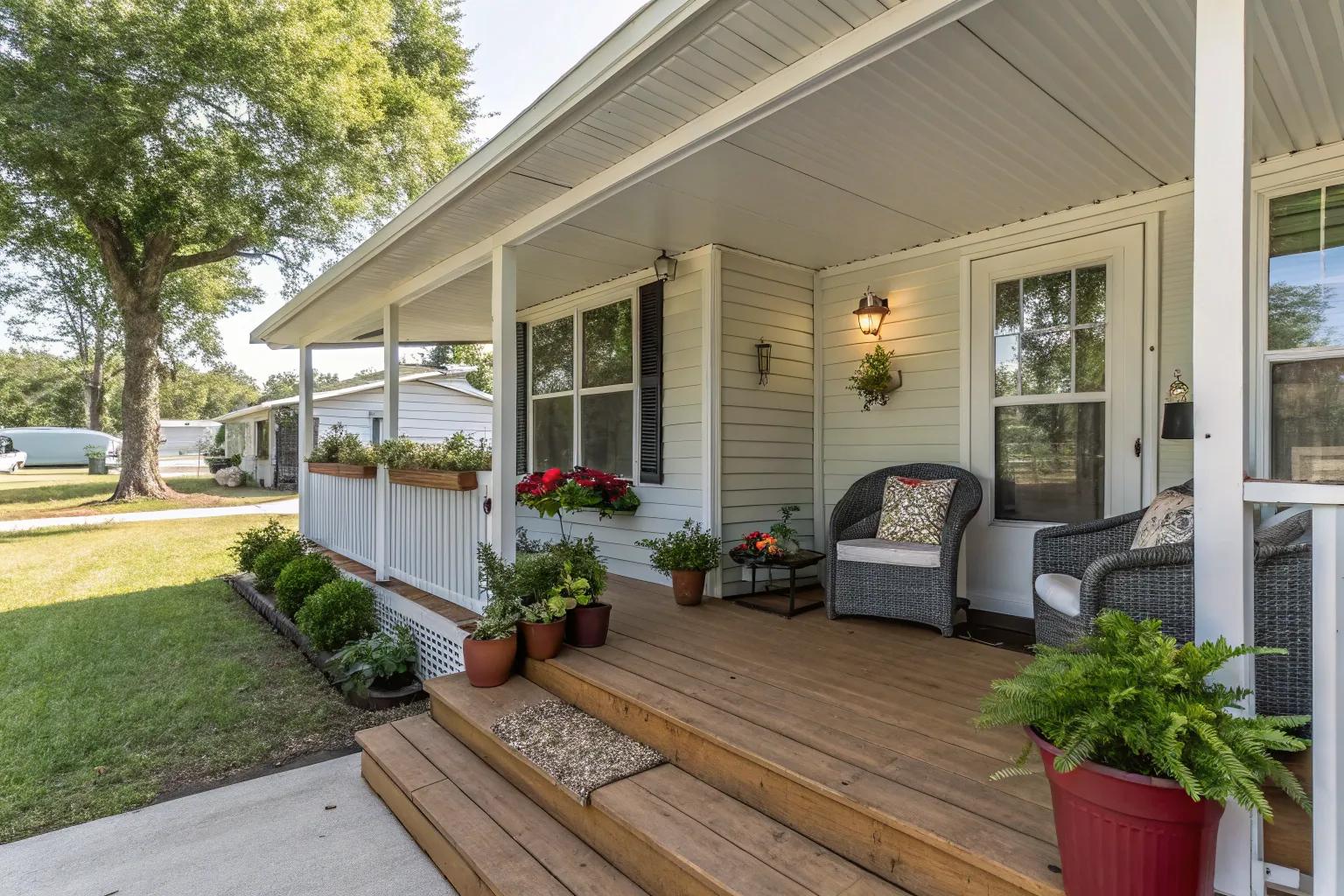 18+ Inspiring Trailer Front Porch Ideas
