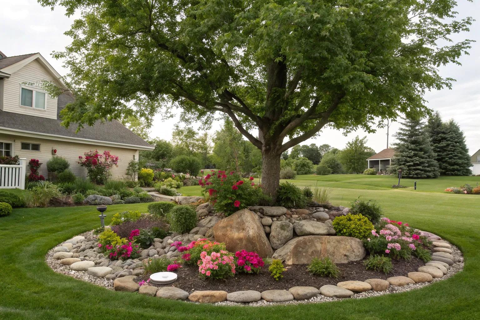 14+ Inspiring Tree Island Landscaping Ideas