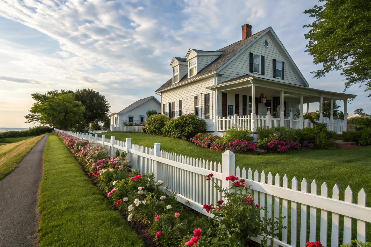 Charming White Picket Fence Landscaping Ideas for a Beautiful Yard